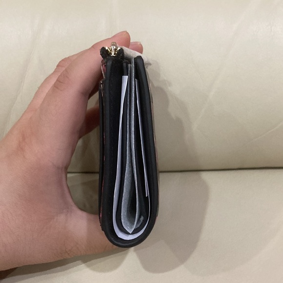 NWT Kate Spade Black Floral Splendid Ditsy Schuyler Small L Zip Bifold Wallet - Picture 11 of 15